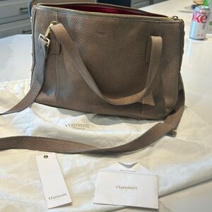 Hammitt Addie Medium Grey Suede Satchel